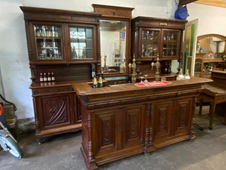 Antiek CAFE interieur, TOOG met BARMEUBEL, BRUSSEL 150jr, Huis en Inrichting, Barren, Gebruikt, Ophalen