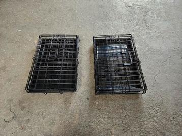 Hondenbench (2x) - Zwart - S - 61 x 46 x 51 cm beschikbaar voor biedingen