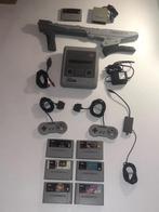 Super Nintendo incl. 7 games, Scope Gun en Gameboy Converter, Ophalen of Verzenden, Gebruikt, Met 2 controllers, Met games
