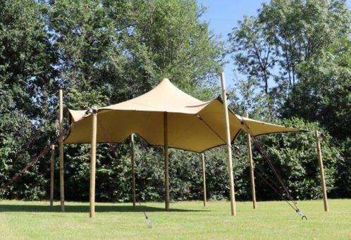 Stretchtent 4,5 x 4,5 meter inclusief opbouw en afbreken, Hobby en Vrije tijd, Feestartikelen | Verhuur, Nieuw, Overige, Ophalen