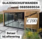 Glazen schuifwanden , glaspanelen , Getint glazen, Doe-het-zelf en Verbouw, Glas en Ramen, Nieuw, Glasplaat, Ophalen of Verzenden