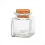 50 stuks potje met kurk (5 cm hoog), Ophalen of Verzenden, Nieuw, Glas, Pot, Bus of Blik
