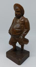 Houten vintage 'Ouro Artesania' sculptuur. Prijs € 11,95., Ophalen of Verzenden, Zo goed als nieuw, Mens