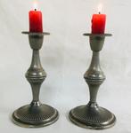 IANTHE 2 vintage antieke design kandelaars silver plated, Antiek en Kunst, Ophalen of Verzenden, Zilver