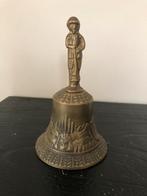 Antieke Bronzen Bel met Figuur handbel, Ophalen of Verzenden, Brons