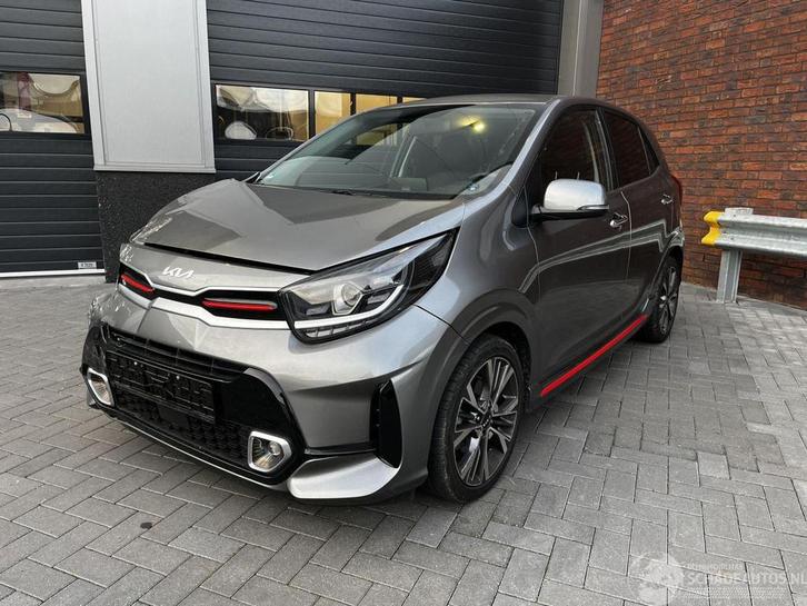 Kia Picanto 1.2i GT-LINE / AUTOMAAT / NAVI / CAMERA / CRUISE, Auto diversen, Schadeauto's, Kia, Automaat, Benzine, Hatchback, Zilver of Grijs