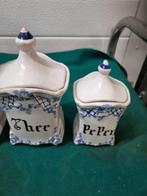 voorraadpotten suiker koffie thee zout peper, Ophalen of Verzenden