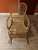 Vintage Rotan Schommelstoel, Huis en Inrichting, Stoelen, Ophalen, Gebruikt, Bruin, Vintage