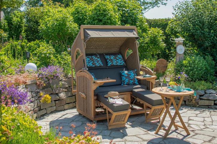 Strandkorf / Strandkorven   Showmodellen aanbiedingen !!, Tuin en Terras, Tuinbanken, Nieuw, Hout, Ophalen of Verzenden