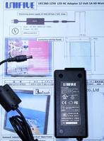 UNIFIVE UEC360-1250 12V 5A 60W Adapter Lader Oplader Voeding, Ophalen of Verzenden, Zo goed als nieuw