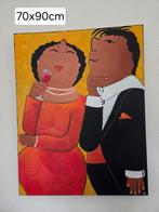 Origineel Schilderij - Elegant Paar, Antiek en Kunst, Kunst | Schilderijen | Klassiek, Ophalen