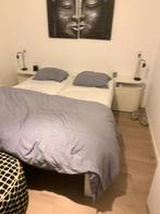 Auping auronde met achterwand nachtkastjes, Ophalen, Gebruikt, Wit, Tweepersoons