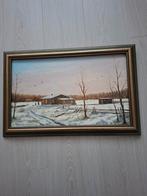 Schilderij Winterlandschap met Boerderij, Ophalen