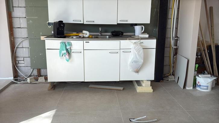 Tijdenlijk keukenblok 1.80, Huis en Inrichting, Keuken | Complete keukens, Gebruikt, Overige typen, Wit, Ophalen