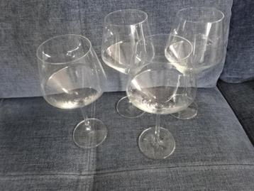 Rode wijn glazen / 4 stuks / heel mooi beschikbaar voor biedingen