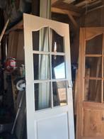 Mooie witte binnendeur met glas, Doe-het-zelf en Verbouw, Deuren en Horren, Ophalen, 80 tot 100 cm, Binnendeur, 200 tot 215 cm