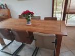 eettafel+stoelen, Ophalen, Gebruikt, Teakhout, 200 cm of meer