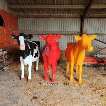 Beeld koe, polyester geit, kunstkoe, melkkoe, kalf beeld beschikbaar voor biedingen