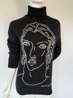 ORIGINELE CASABLANCA TRUI ZWART WIT DAMES S MERINO KASJMIER, Zwart, Casablanca, Ophalen of Verzenden, Zo goed als nieuw