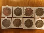8 stuks zeer mooie zilveren Wilhelmina rijksdaalders., Postzegels en Munten, Munten | Nederland, Zilver, Ophalen of Verzenden