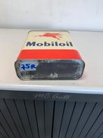 Mobiloil oud 2 liter olie blik, Verzamelen, Gebruikt, ., ., .