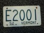 Kentekenplaat licenseplate Vermont 1952 1 USA, Verzenden, Gebruikt, Auto's
