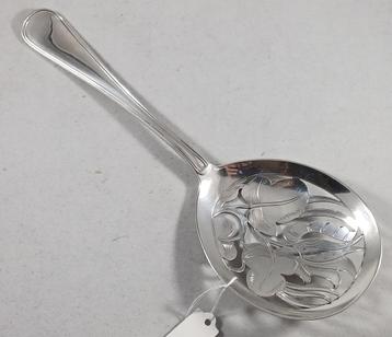 Grote zilveren natfruitlepel Dubbel Rondfilet 835 zilver beschikbaar voor biedingen