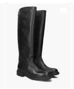 Nieuwe SHABBIES mt 37 hoge leren laarzen met rits achterkant, Hoge laarzen, Shabbies Amsterdam, Zwart, Nieuw