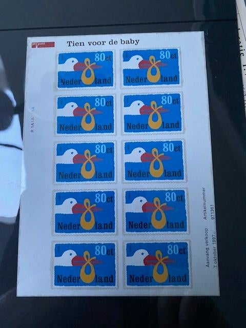 6 stuks postfrisse blokken/velletjes van nederland, Ophalen of Verzenden, Na 1940, Postfris