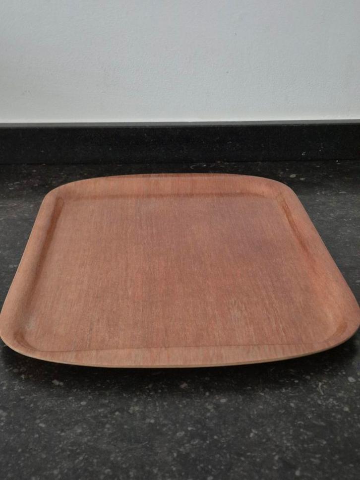 Vintage plywood dienblad, Huis en Inrichting, Woonaccessoires | Dienbladen, Gebruikt, Hout, Rechthoekig, Ophalen of Verzenden