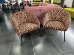 2 mooie tijgerprint stoelen, Ophalen of Verzenden, Zo goed als nieuw