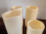 Set van 4 gebroken wit LED kaarsen, Huis en Inrichting, Woonaccessoires | Kandelaars en Kaarsen, Ophalen, Overige materialen, Nieuw