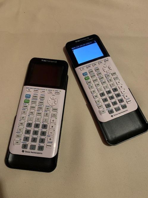 2x TI-83 Premium CE grafische rekenmachines (met ladekabels), Diversen, Rekenmachines, Zo goed als nieuw, Grafische rekenmachine