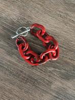 Nikkie armband, Sieraden, Tassen en Uiterlijk, Armbanden, Ophalen of Verzenden, Zo goed als nieuw, Rood, Kunststof of Plastic