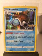 Blastoise Pokémon GO Foil kaart, Ophalen of Verzenden, Zo goed als nieuw, Losse kaart, Foil