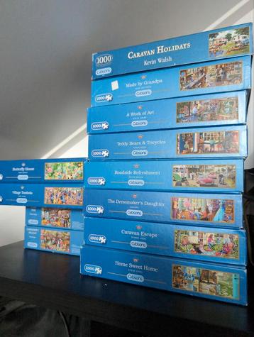12 Gibsons Puzzels - Compleet & Goede Conditie beschikbaar voor biedingen