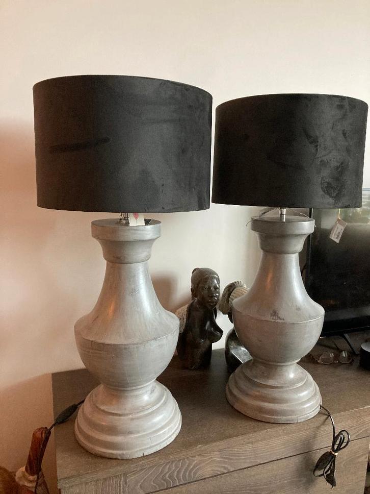 Baluster lamp Aura Peeperkorn. 2stuks, Huis en Inrichting, Lampen | Tafellampen, Nieuw, 75 cm of meer, Hout, Ophalen of Verzenden