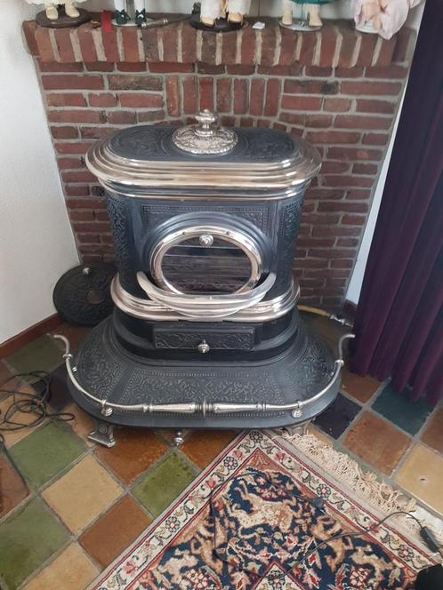 Antieke Kolenkachel/Houtkachel, Huis en Inrichting, Kachels, Gebruikt, Vrijstaand, Kolenkachel, Hout, Ophalen