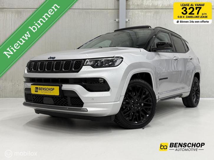 Jeep Compass 4xe 240 Plug-in Hybrid S Panodak Leer Navi Carp, Auto's, Jeep, Te koop, Compass, 360° camera, 4x4, ABS, Achteruitrijcamera