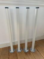 4 witte adils tafelpoten van IKEA, Ophalen, Zo goed als nieuw, Rond, 50 tot 100 cm