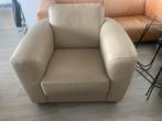 Lekker zittende fauteuil - ideaal voor lange mensen!, Ophalen of Verzenden, Zo goed als nieuw, Leer, 75 tot 100 cm