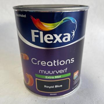 Flexa Creations Muurverf Royal Blue Extra Mat Blauw 1L beschikbaar voor biedingen