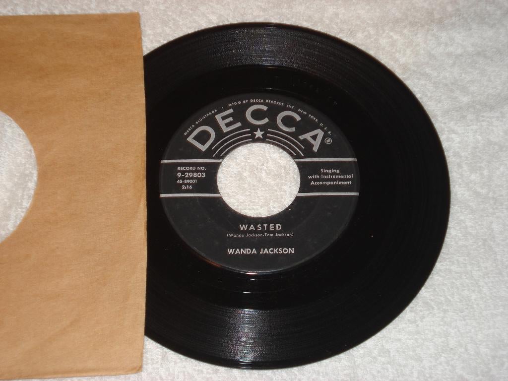 Wanda Jackson  Wasted   Decca     Usa   Orgineel, Cd's en Dvd's, Vinyl Singles, Zo goed als nieuw, Country en Western, Ophalen of Verzenden