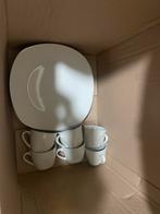 Servies - Borden en Kopjes - Effen Wit, Ophalen, Keramiek, Zo goed als nieuw, Bord(en)