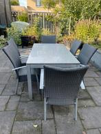 Tuinset 6 persoons, Tuin en Terras, Tuinsets en Loungesets, Ophalen, Gebruikt, 6 zitplaatsen, Tuinset