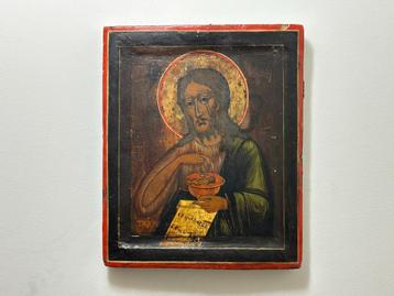Icoon Johannes de Doper met Chr. kind - Russisch - ca. 1790 beschikbaar voor biedingen