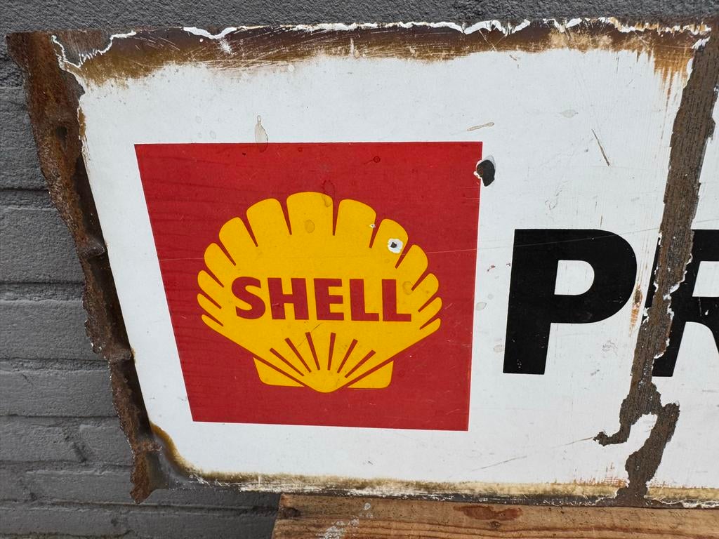 Oude Shell Butagas Emaille Reclamebord, Ophalen of Verzenden