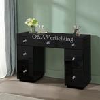 Kaptafel met 7 laders in 3 kleuren zwart sepia en wit new, 100 tot 150 cm, Nieuw, Ophalen of Verzenden, Glas