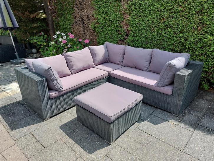 loungeset Inclusief kussens   bezorging is mogelijk!, Tuin en Terras, Tuinsets en Loungesets, Gebruikt, Loungeset, Wicker, 4 zitplaatsen