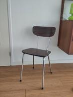 Vintage formica stoel, Huis en Inrichting, Stoelen, Ophalen, Zo goed als nieuw, Bruin, Eén